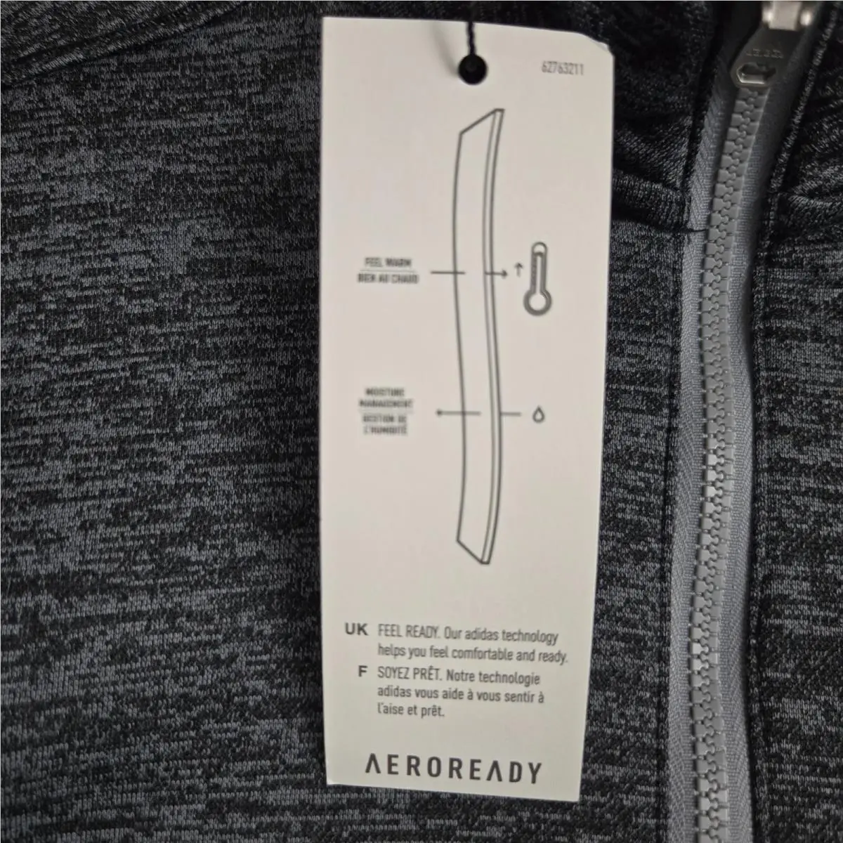 Adidas clothing - wind water golf casual trefoil jacket windbreaker pullover performance 1/4 quarter zip clima lite men`s size long sleeves sweatshirt performance windshirt gray space dye heather - Gray 4
