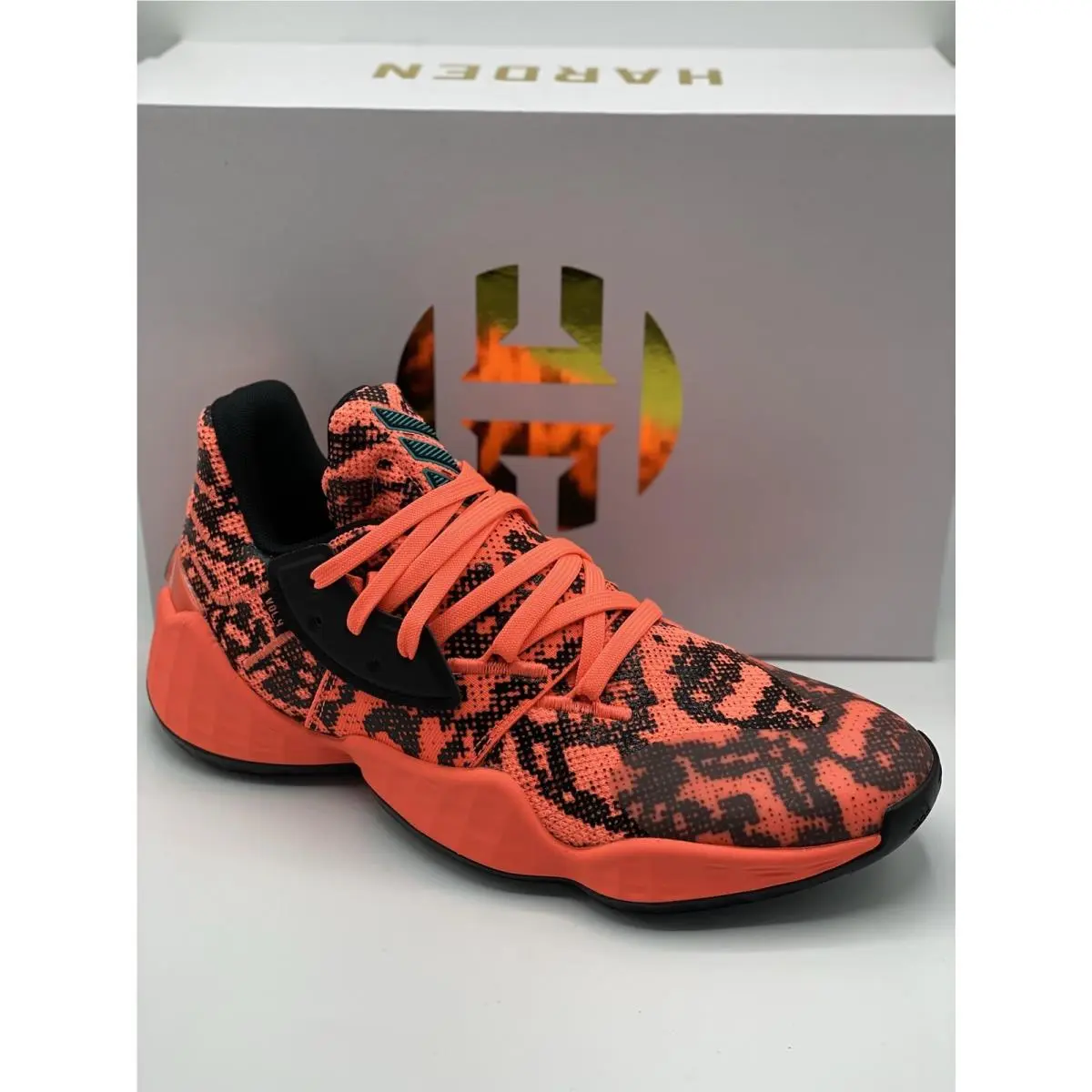 Adidas James Harden Vol 4 Basketball Shoes Signal Coral Size 9.5 Performance