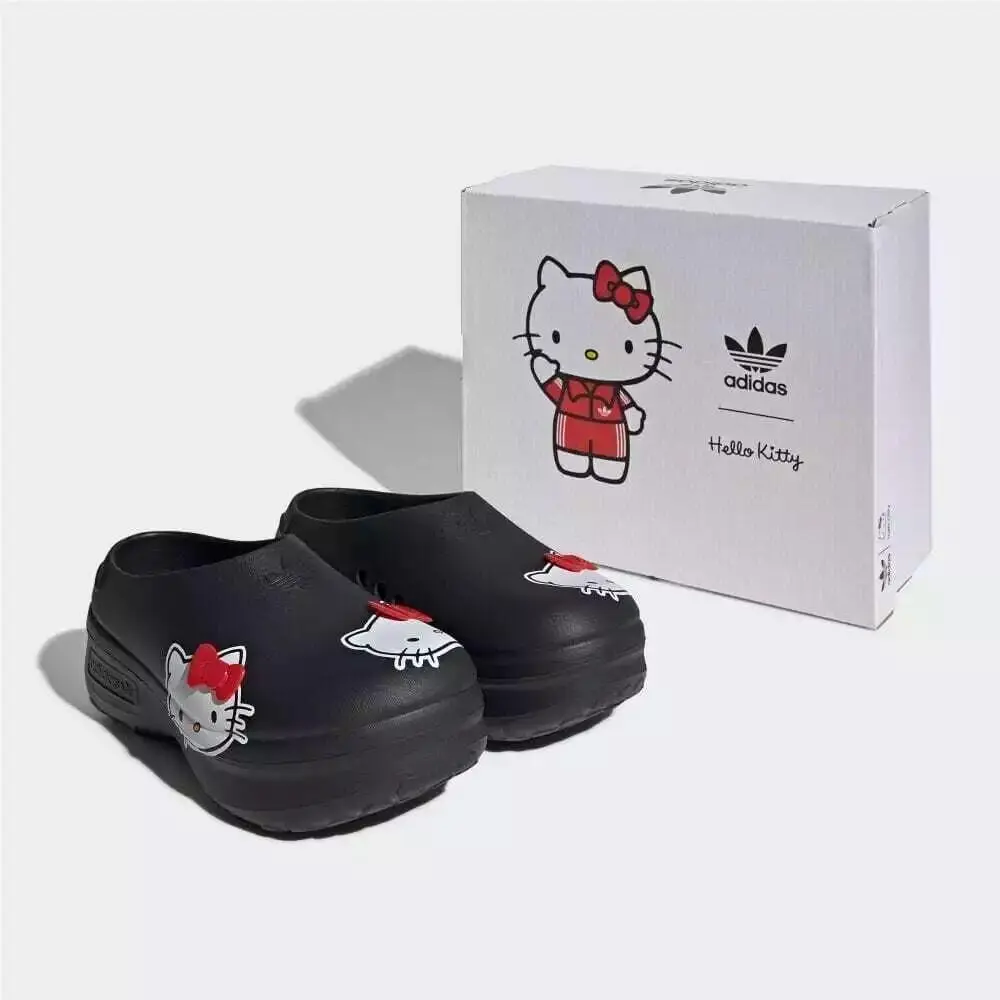 Adidas Women Adifom Stan Smith Hello Kitty Mules Black Size 8 US Sanrio