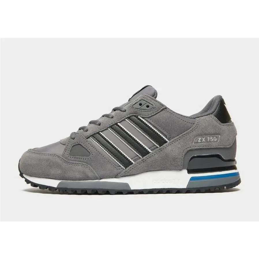 Adidas ZX 750 Men`s Size 6.5 Sneaker Shoes Gray Black Suede Lace-up Shoes GZ1913