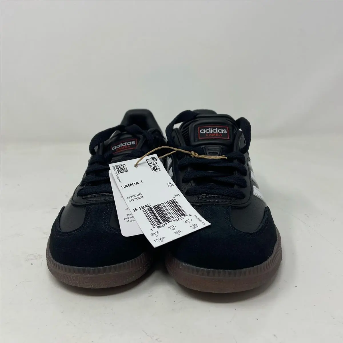 Adidas Samba J Kids 13.5C Black/white/gum Indoor Shoes IF1945