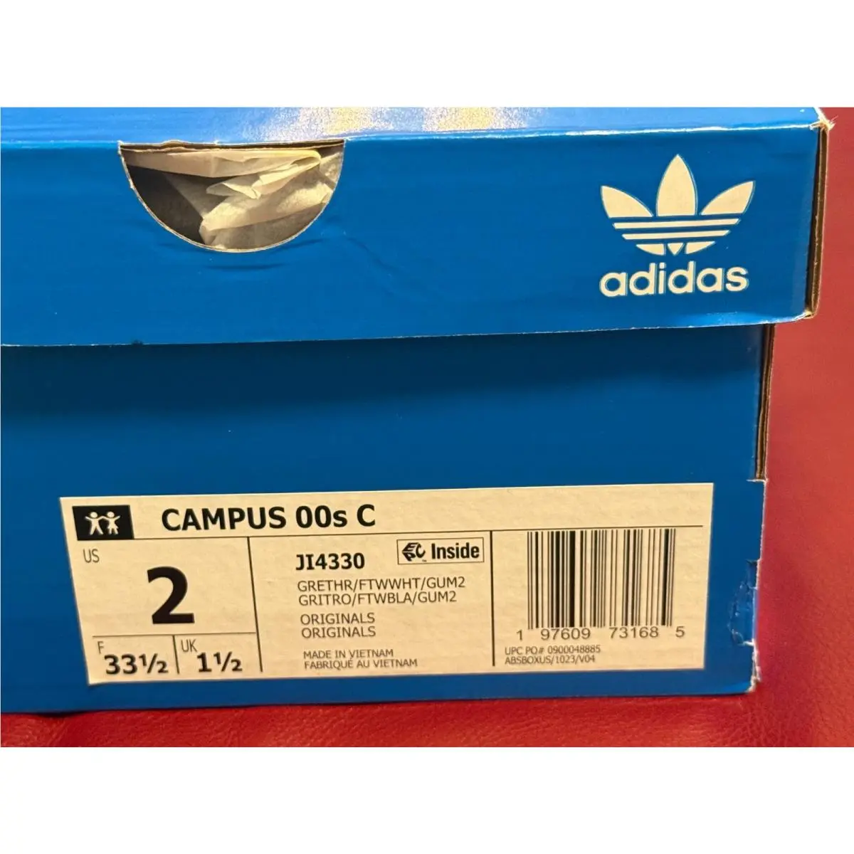 Adidas shoes - adidas Campus - Campus - JI4330 - Grey Three / Cloud White / Gum (UPC: 197609731685) 10