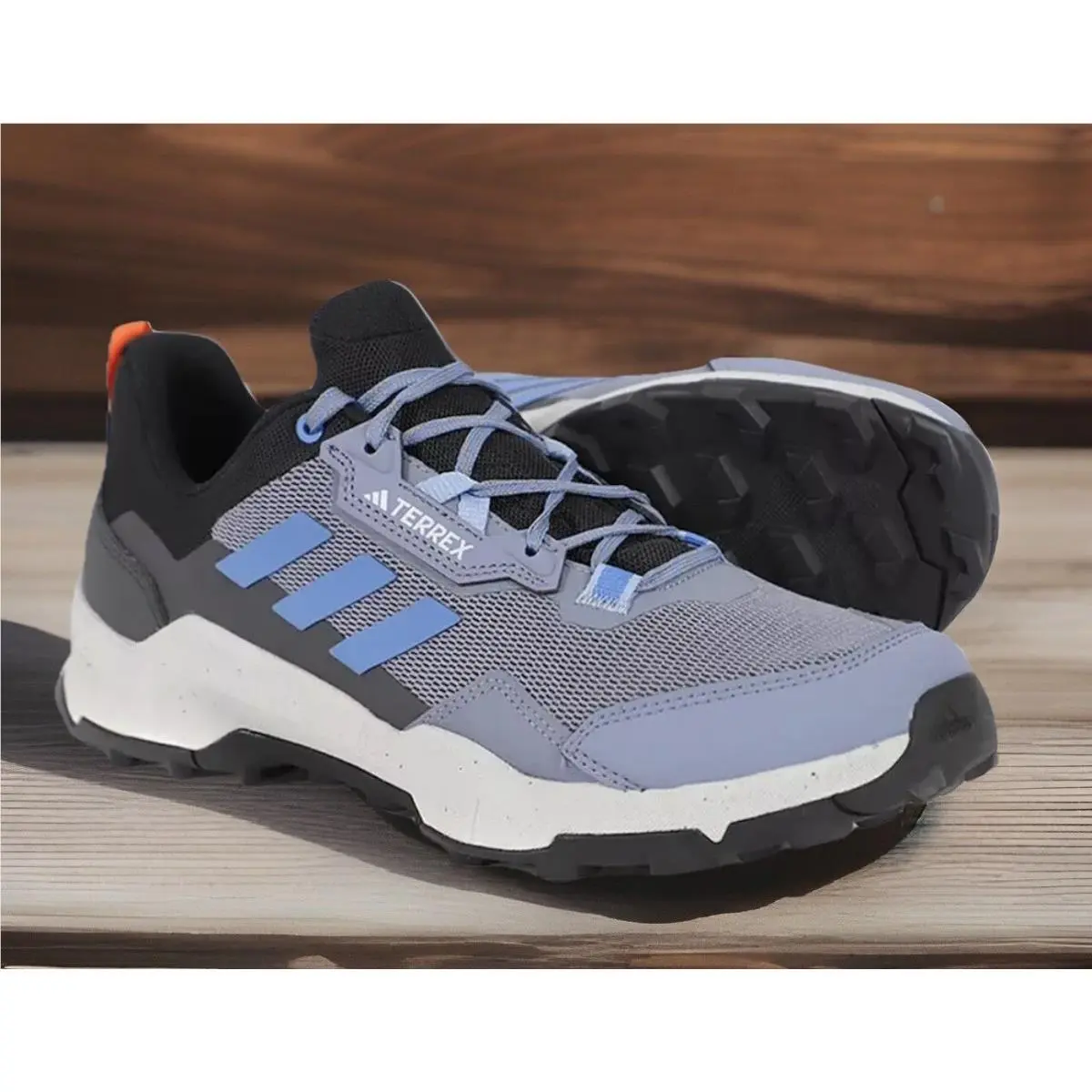 Adidas Terrex AX4 Carbon Gray Blue All Terrain Hiking Shoes Mens 12
