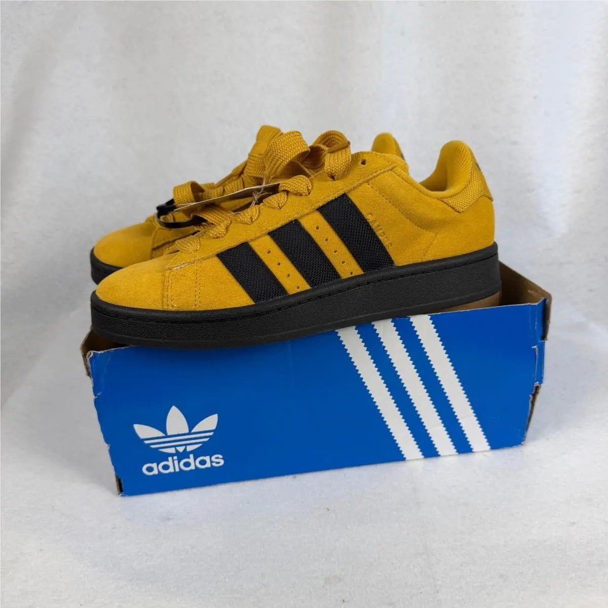 Adidas Campus 00s Mustard Yellow Black Suede Sneakers Mens US 8.5 UK 8 Skater