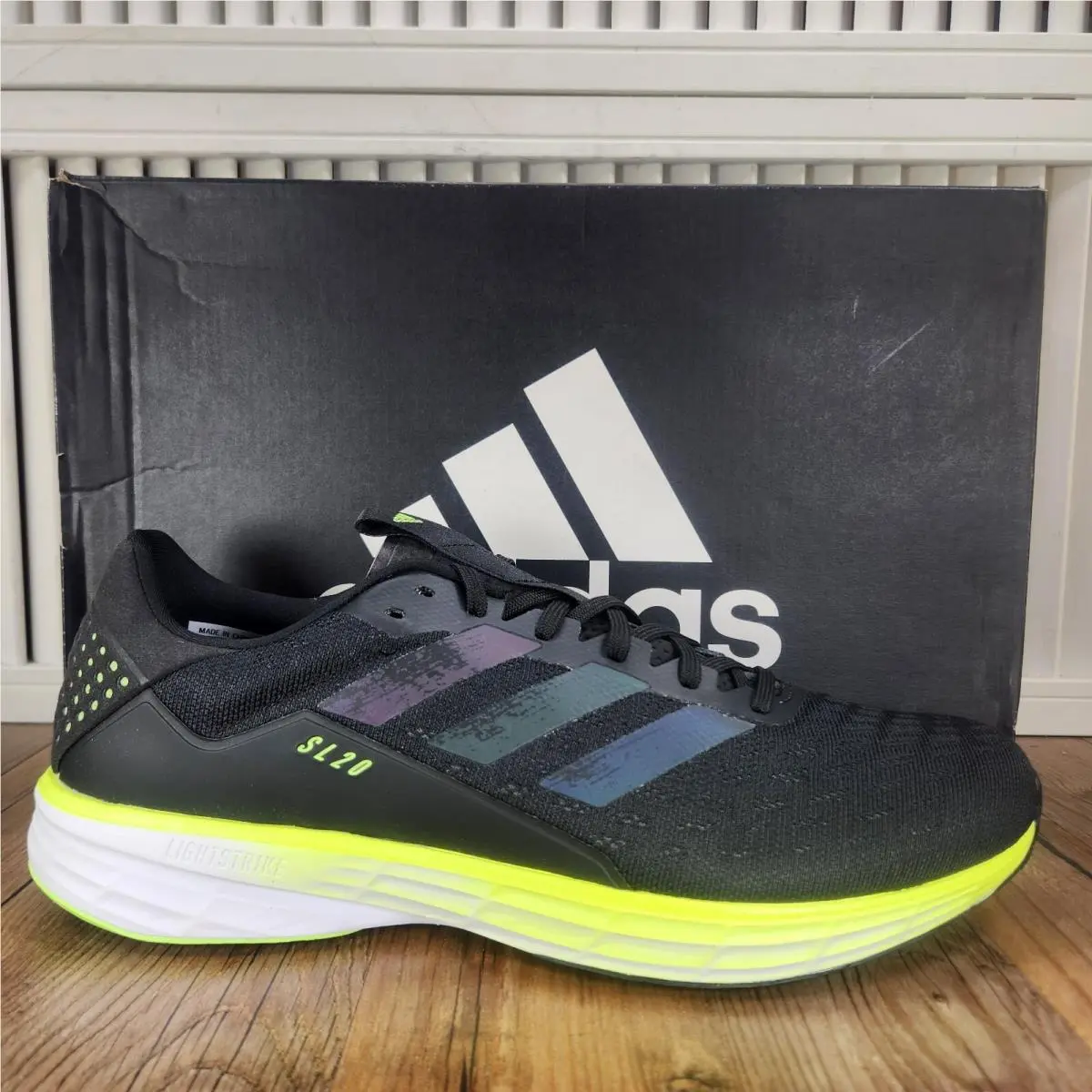 Adidas SL20 Mens Size 11.5 Black Athletic Training Running Sneakers Shoes EG4650
