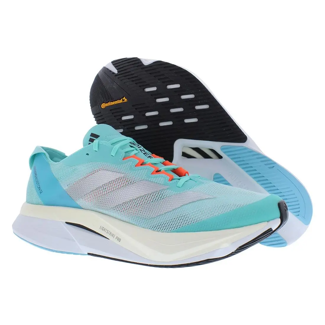 Adidas Adizero Boston 12 Womens Shoes Size 11 Color: Flash Aqua/silver - Flash Aqua/Silver Metallic/Light Aqua, Main: Blue