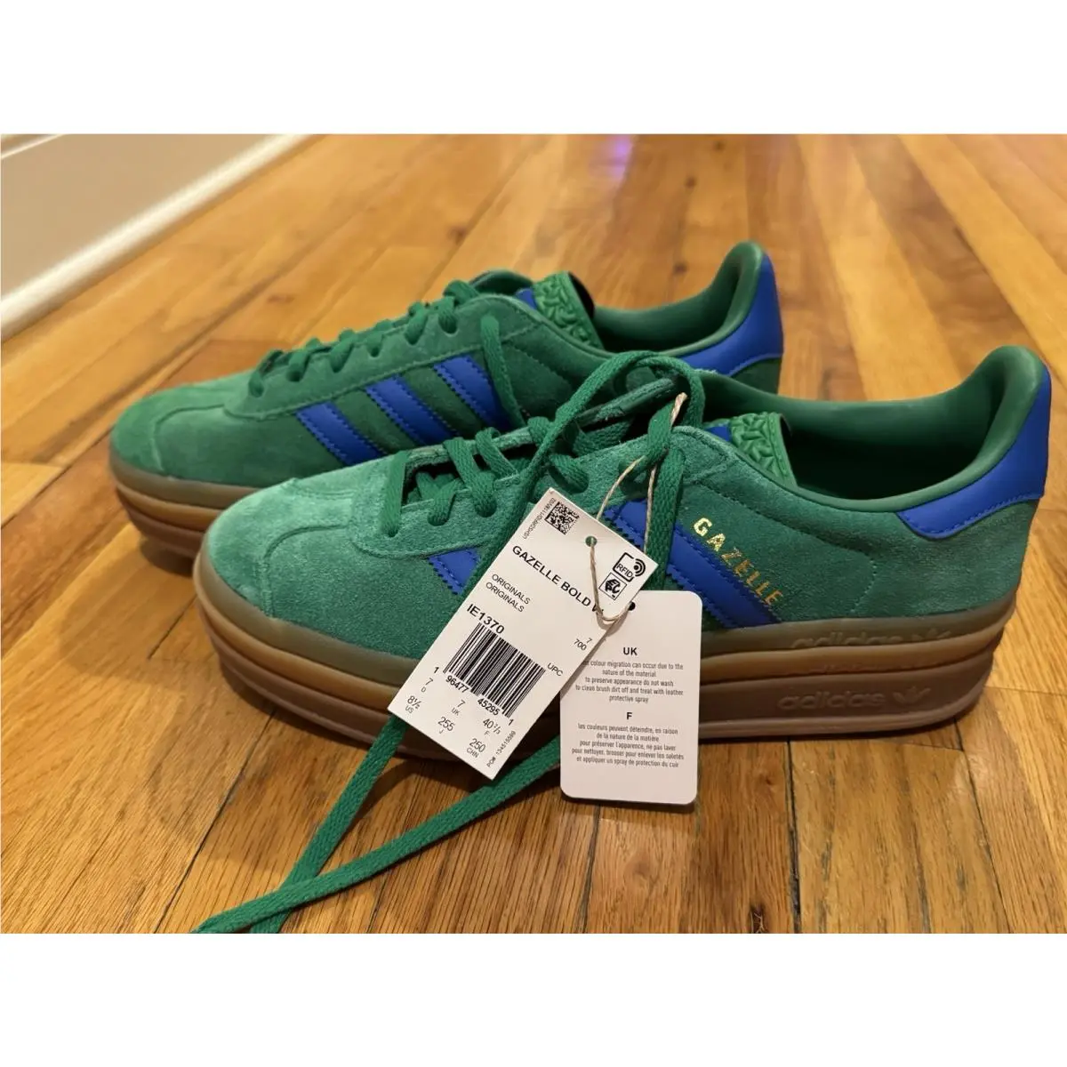 Adidas Women’s Shoes Gazelle Bold W 8.5 8 1/2 Green Blue