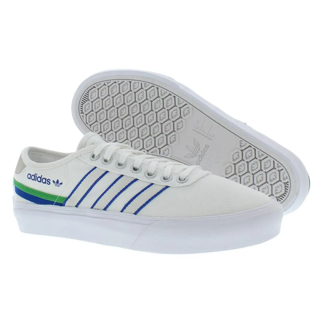 Adidas Delpala Unisex Shoes Size 7.5 Color: White/vivid Green/white
