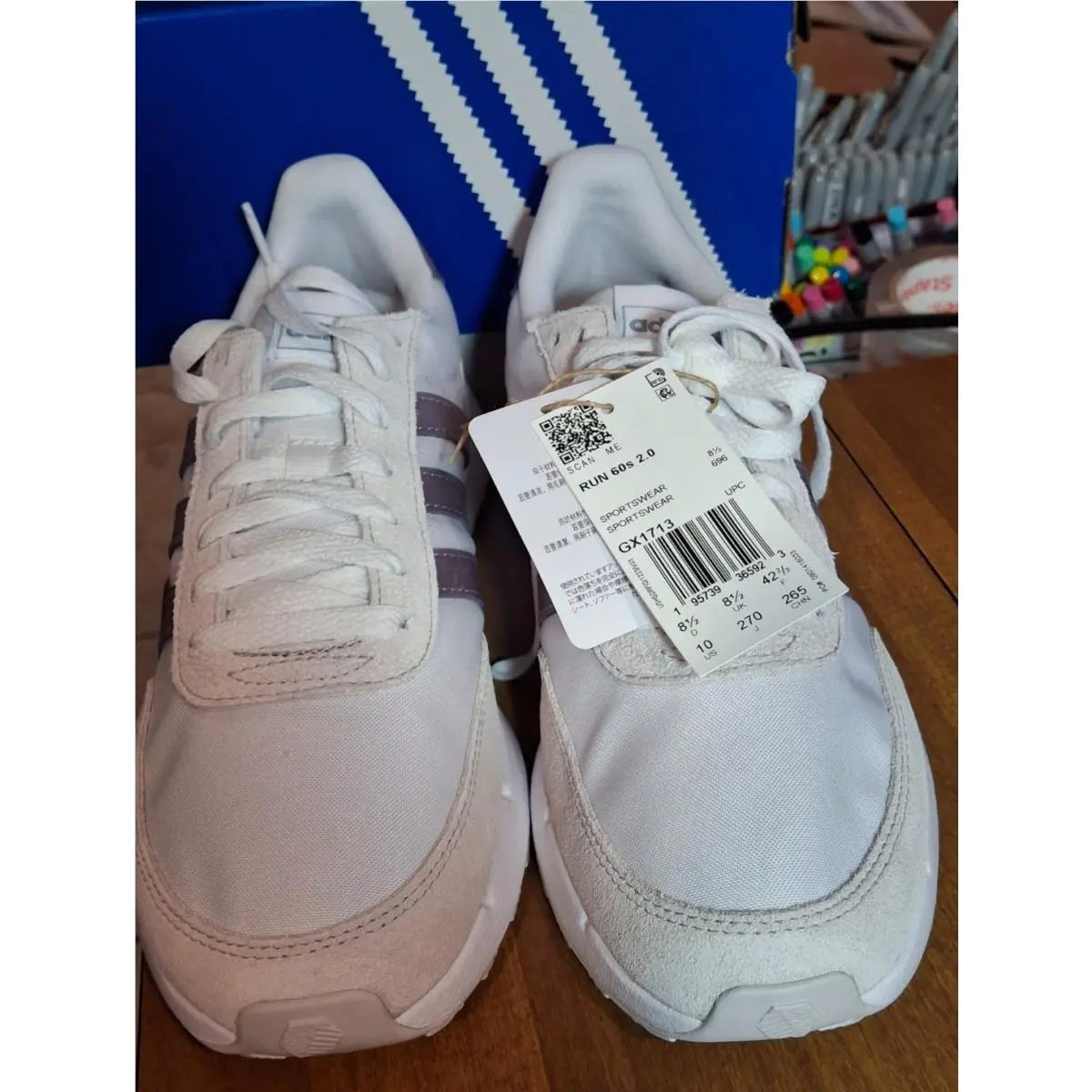 Adidas Run 60S 2.0 GX1713 White/cream Silver Running Shoes 10