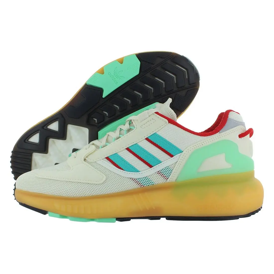 Adidas ZX 5K Boost Mens Shoes Size 7 Color: Off White/mint Rush/vivid Red