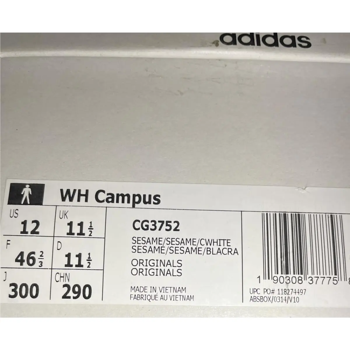 Adidas shoes - adidas Campus - Campus - CG3752 - Sesame, Chalk White (UPC: 0190308377758) 9