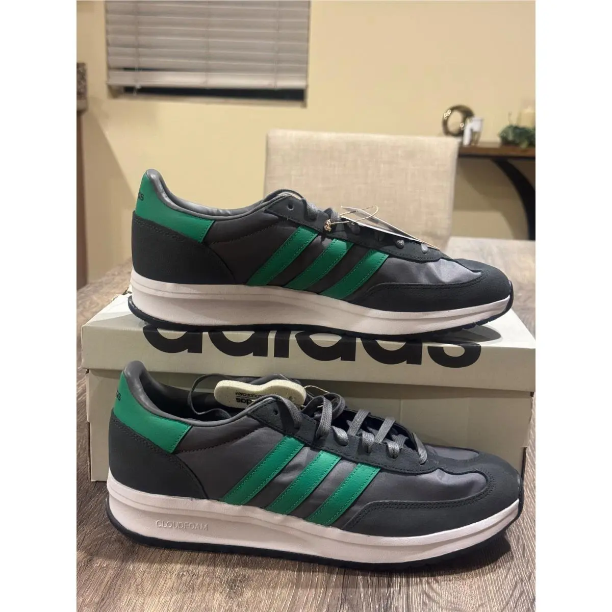 Adidas Run 70s 2.0 Mens Shoes Carbon Court Green Grey JI4921 Size 11.5