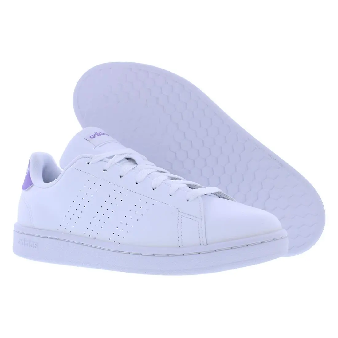 Adidas Advantage Womens Shoes Size 9 Color: Cloud White/cloud White/violet