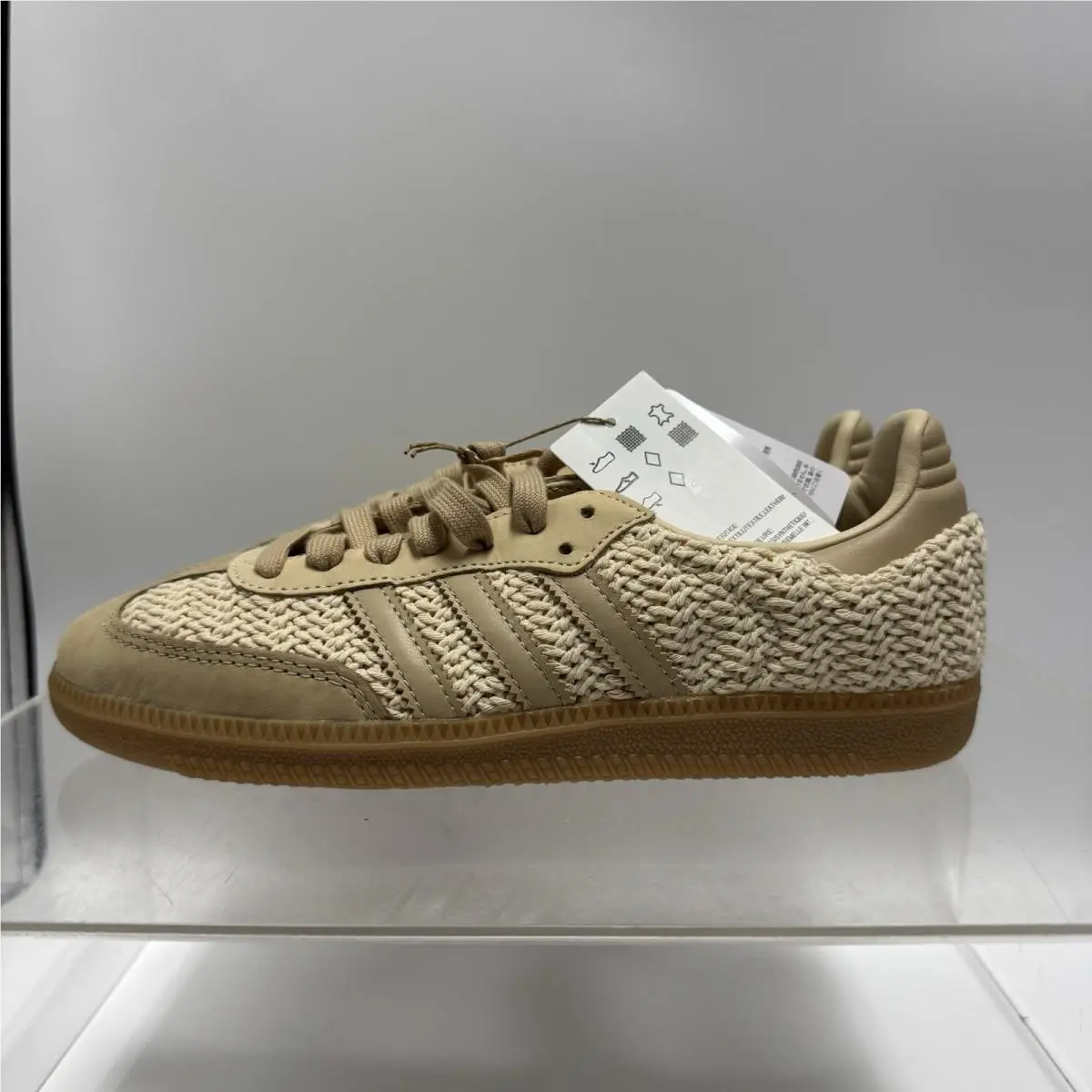 Adidas Samba OG Knit Pack Sand Strata Crochet JR9446 Women`s Size 6.5