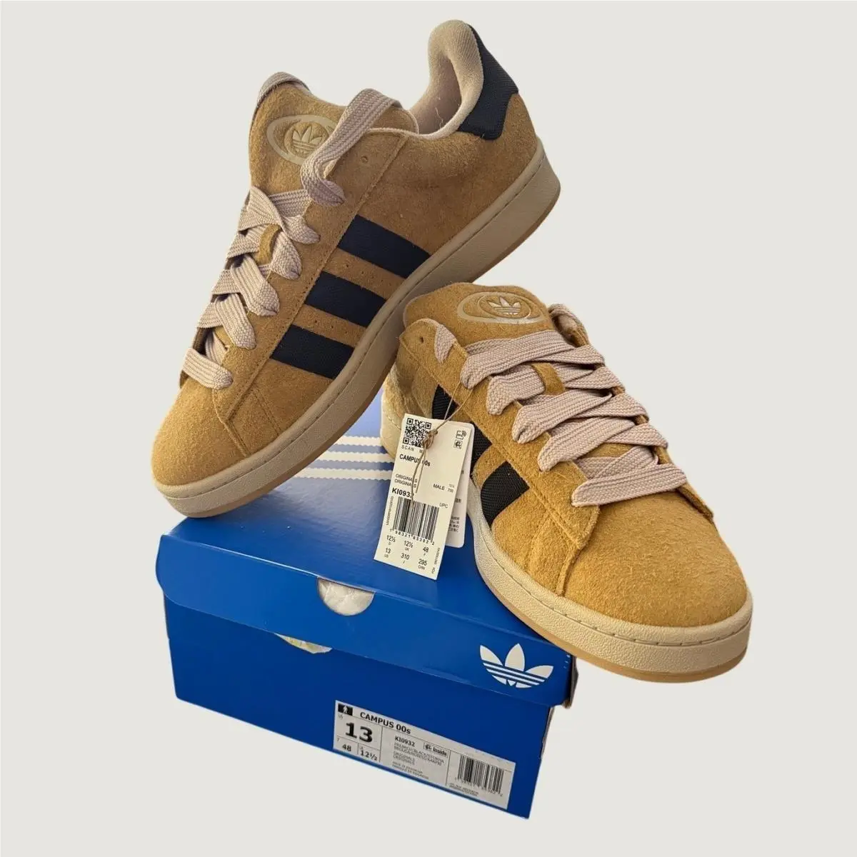 Adidas Campus 00s Mens Size 13 Brown Black KI0932 Suede Sneakers