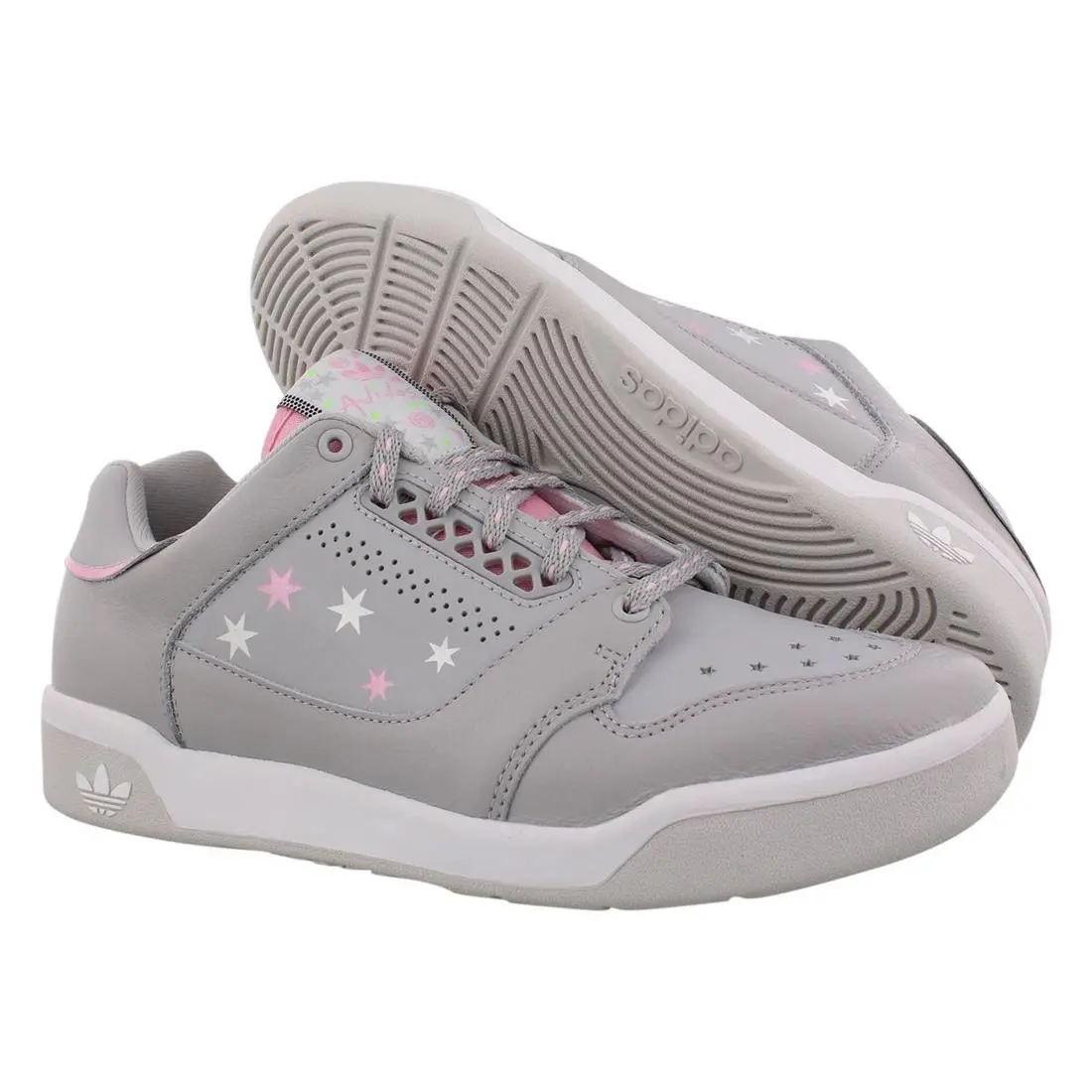 Adidas Slamcourt Womens Shoes Size 7 Color: Grey/pink/white