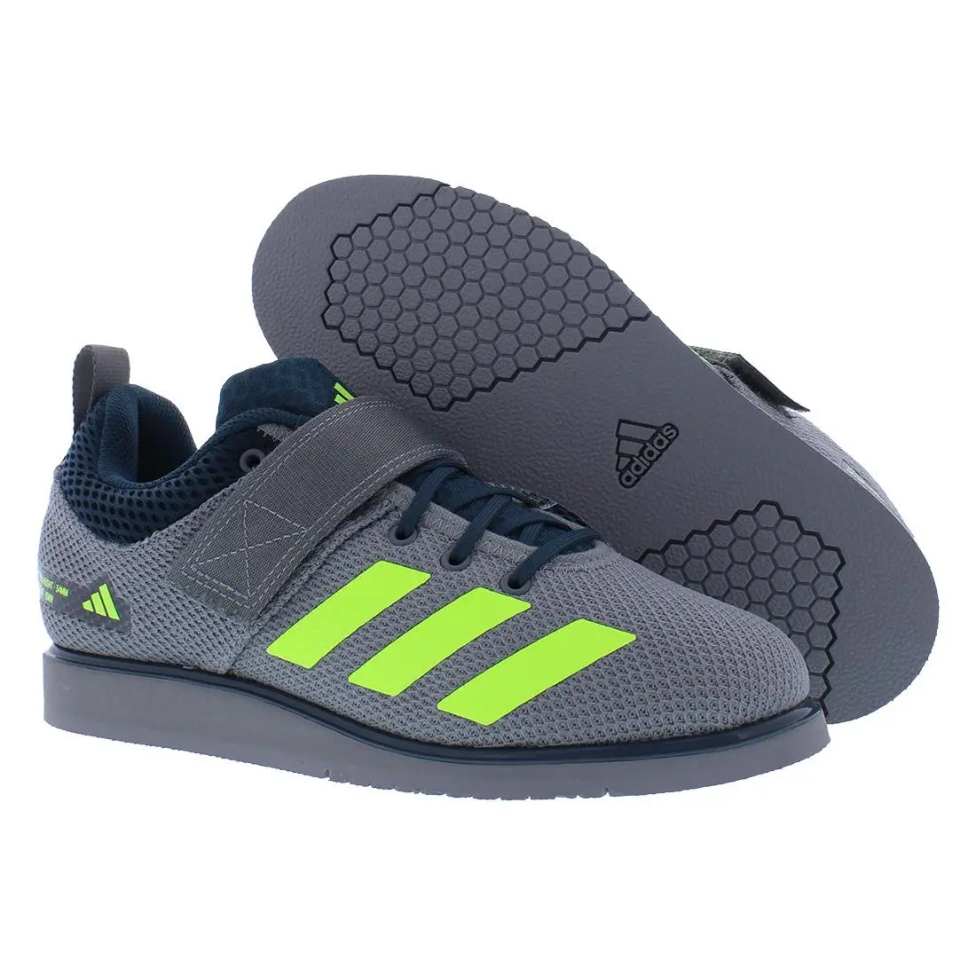 Adidas Powerlift 5 Unisex Shoes Size 5 Color: Grey Two/arctic Night/lucid Lemon