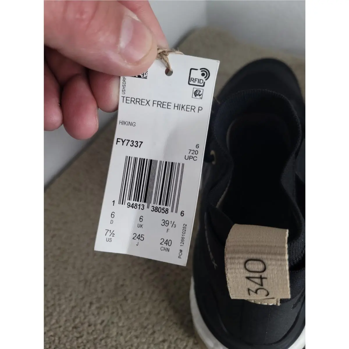 Adidas shoes - adidas TERREX Free Hiker - TERREX Free Hiker - FY7337 - Black (UPC: 194813380586) 6