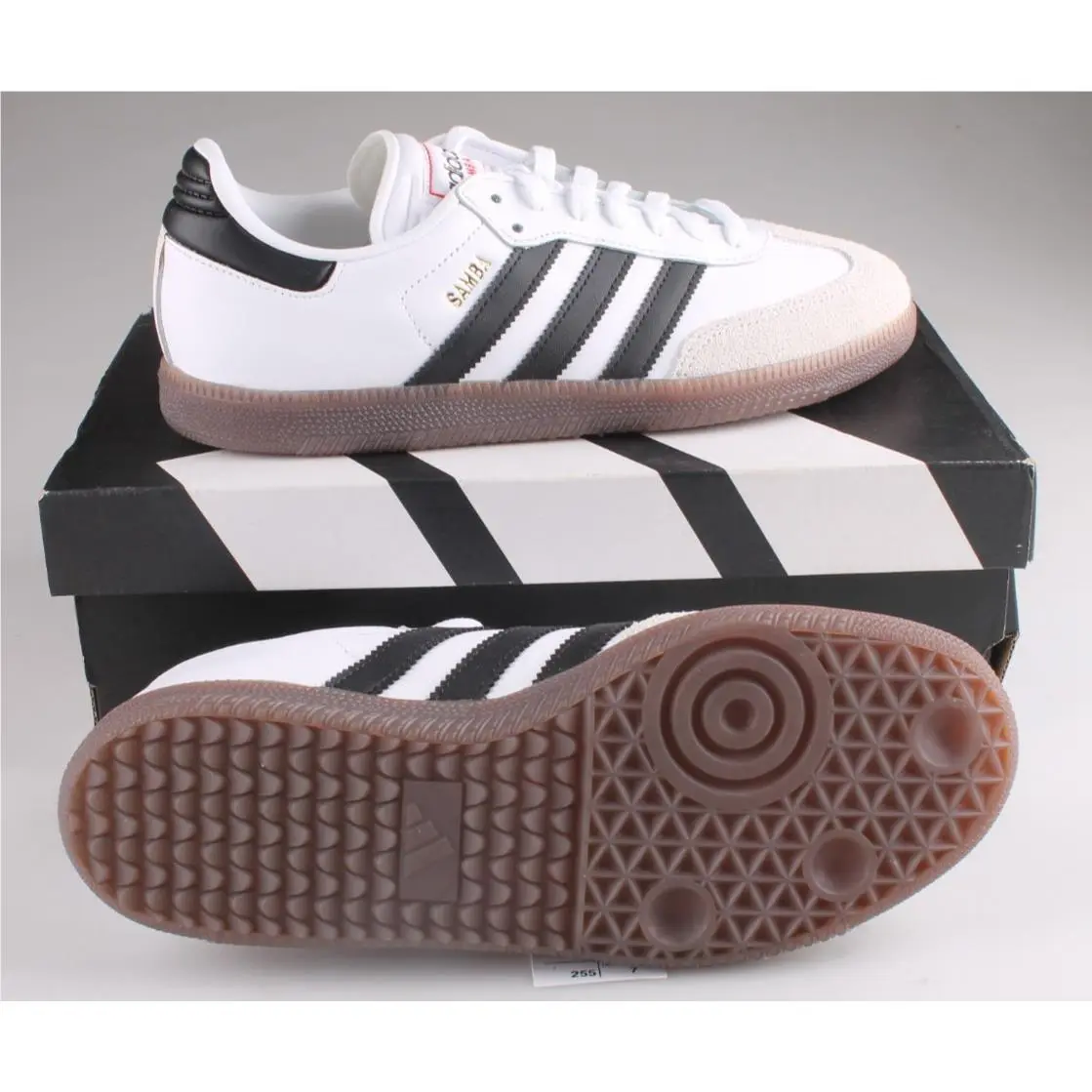 Adidas Samba Sneakers Men`s 7.5 Women`s 8.5 Leather White Soccer