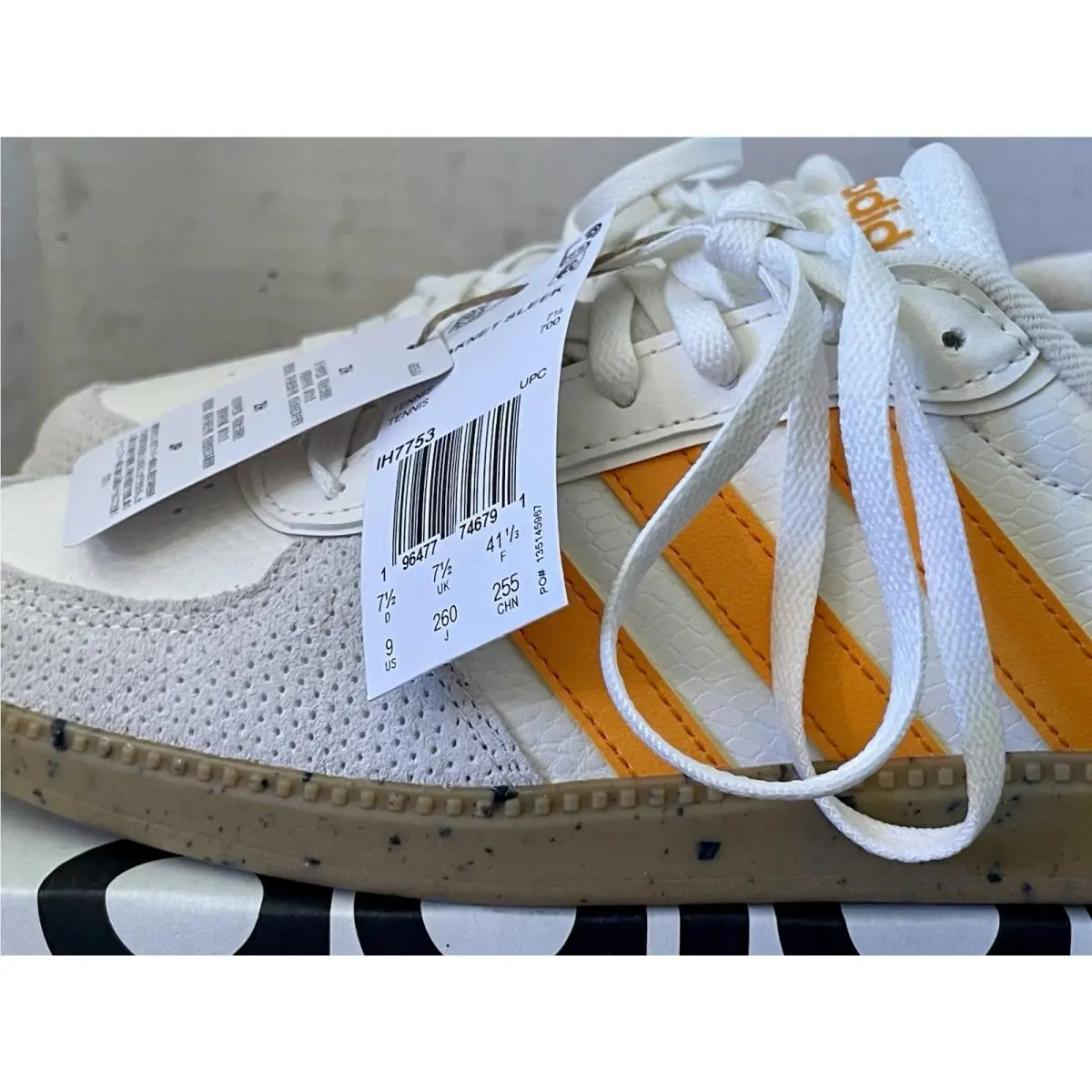 Adidas shoes - adidas Breaknet - Breaknet - IH7753 - White Leather/ Orange Stripe 2