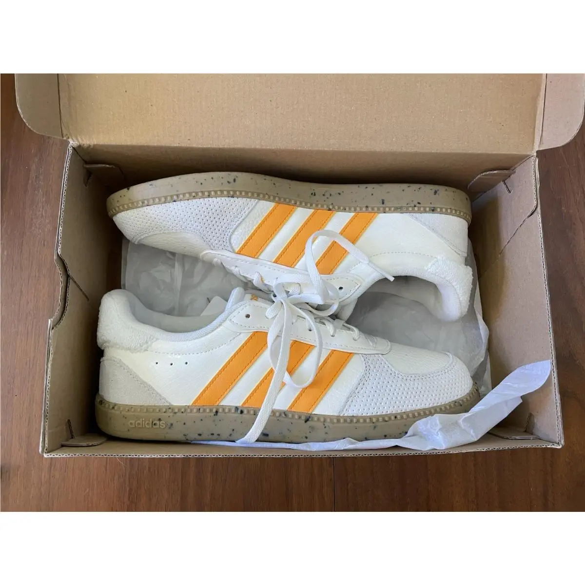 Adidas shoes - adidas Breaknet - Breaknet - IH7753 - White Leather/ Orange Stripe 3