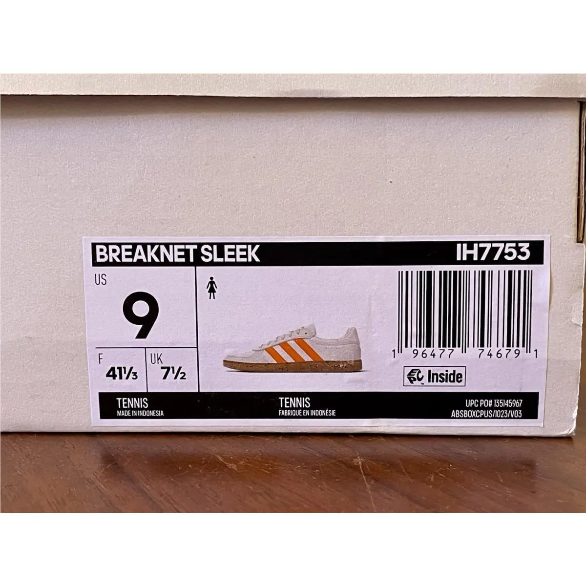 Adidas shoes - adidas Breaknet - Breaknet - IH7753 - White Leather/ Orange Stripe 4