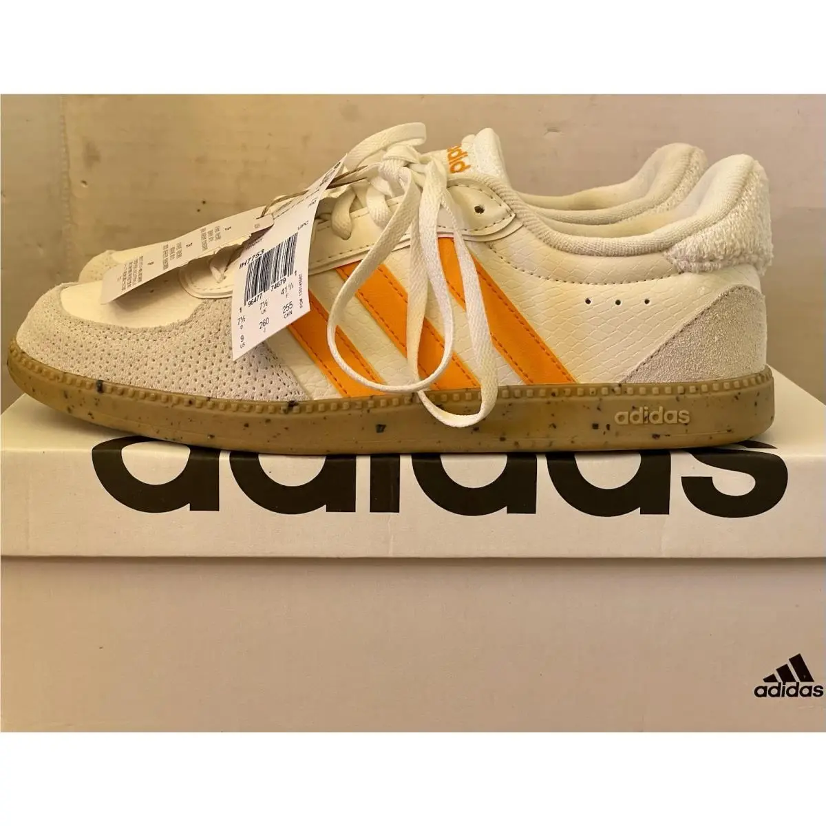 Adidas shoes - adidas Breaknet - Breaknet - IH7753 - White Leather/ Orange Stripe 5