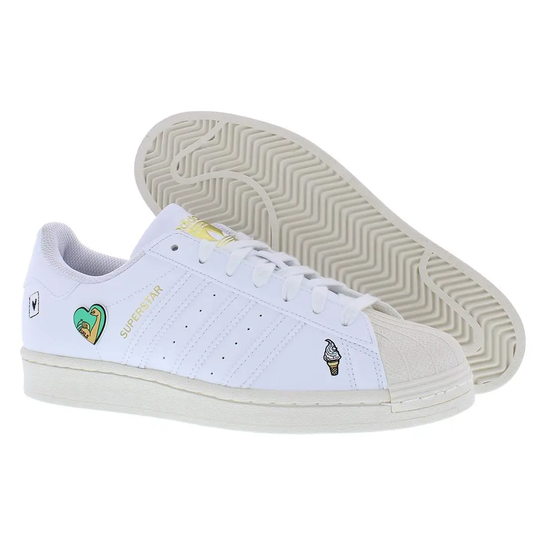 Adidas Superstar GS Boys Shoes Size 7 Color: White/multi Color