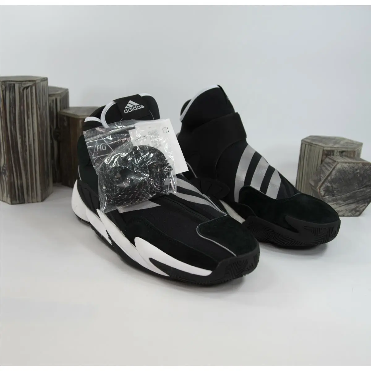 Adidas X Pharrell Williams Black Crazy Byw HU Basketball Shoes Mens 10