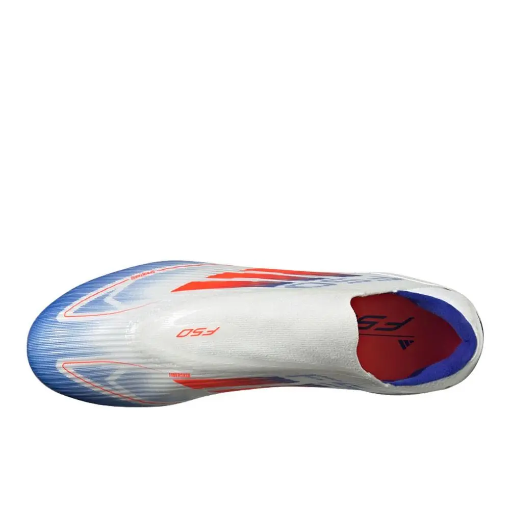 Adidas shoes - adidas F50 League Laceless MultiGround Soccer Cleats - IE0606-A - White (UPC: 196478357675) 2