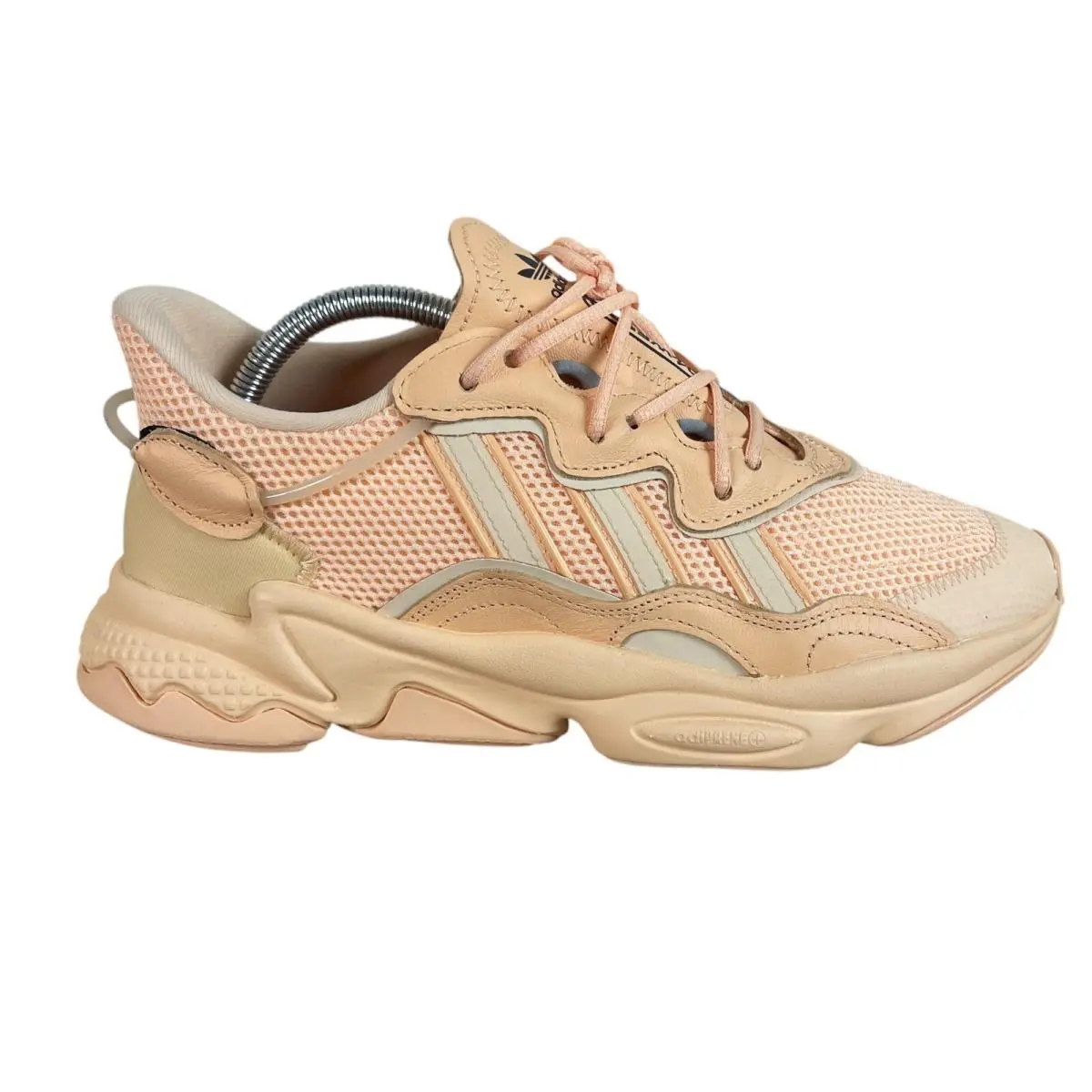 Adidas Womens 9 Ozweego Shoes Sneakers Glow Orange Crystal Sand Core Black