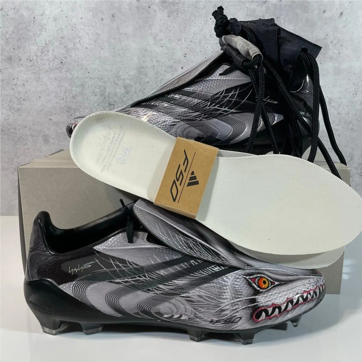Adidas F50 Elite FG Tunit Y-3 Wolf KJ6541 Soccer Boots Cleats Size 10 Men`s