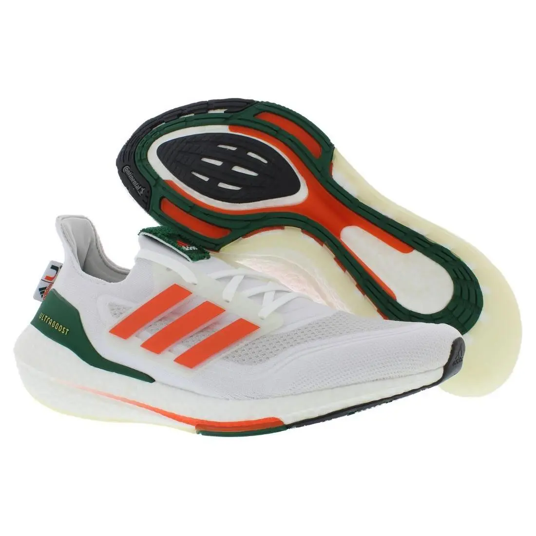 Adidas Ultraboost 21 Unisex Shoes Size 14 Color: Cloud White/team Orange/grey