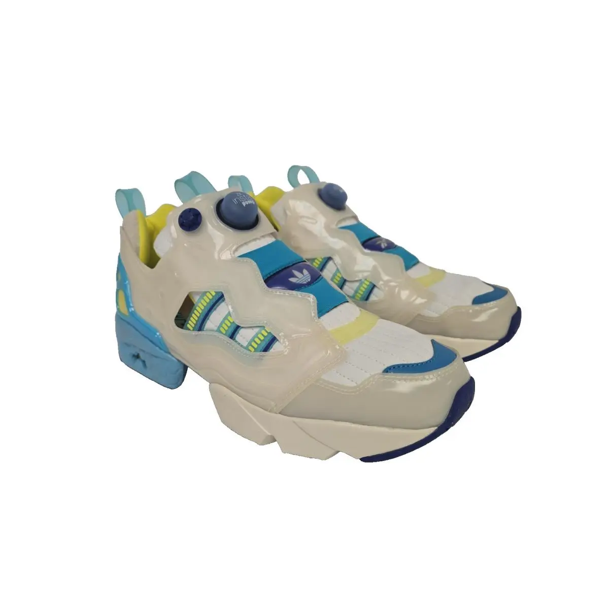 Reebok X Adidas Men`s Pump Fury GW0368 White Yellow Blue Size 11.5M