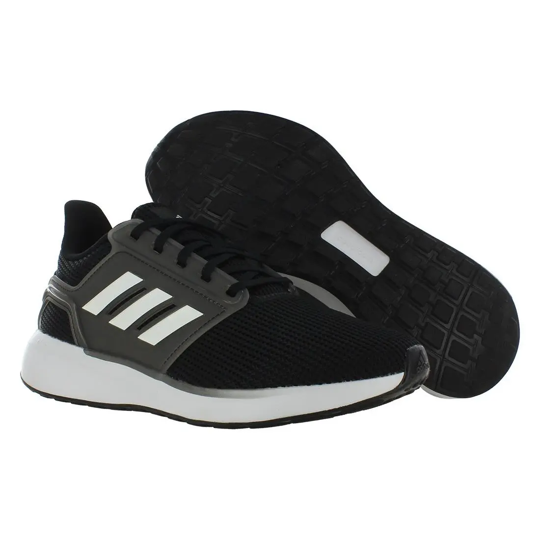 Adidas EQ19 Run Mens Shoes Size 7.5 Color: Core Black/cloud White/iron Metallic