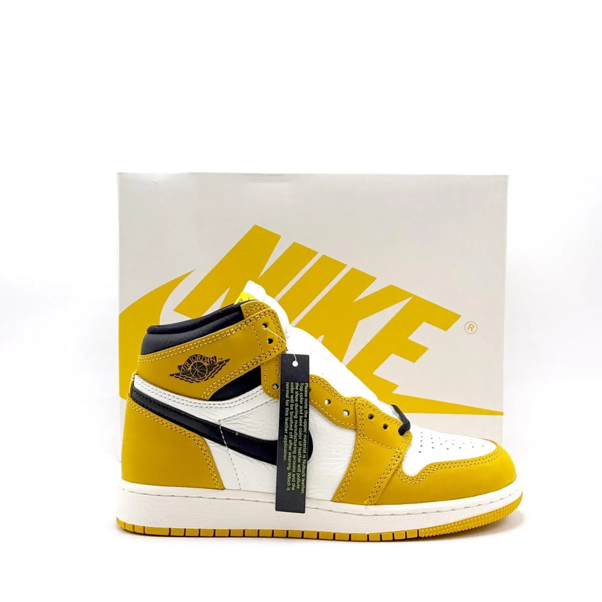 Big Kids` Nike Air Jordan 1 Retro High OG GS Yellow Ochre FD1437 701