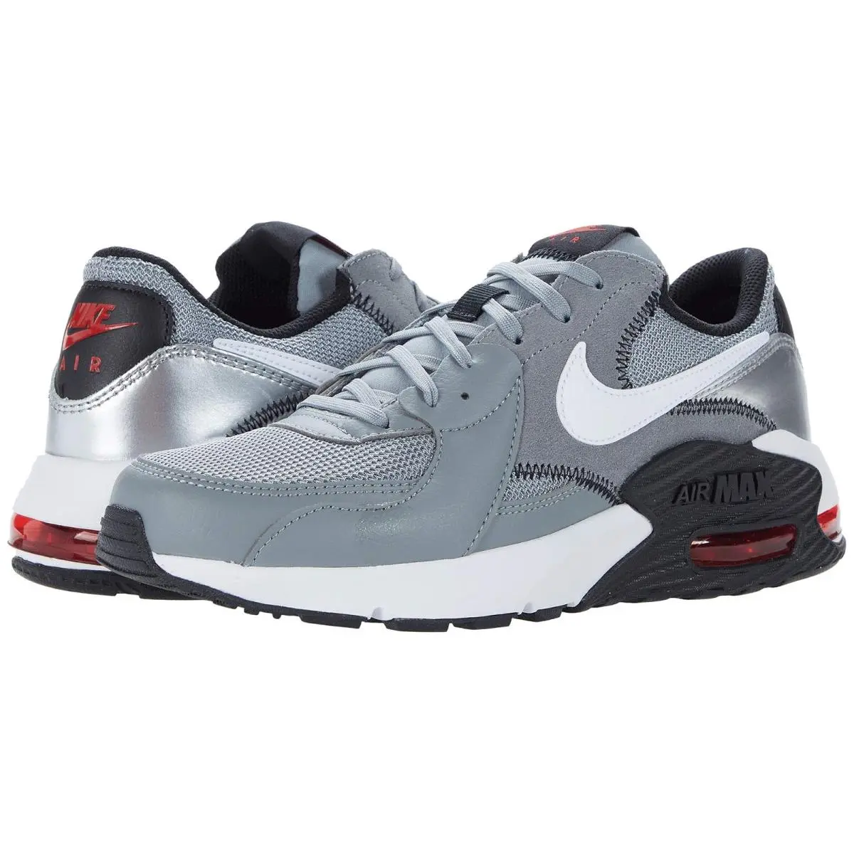 Man`s Sneakers Athletic Shoes  Air Max Excee Particle Grey/White/Black/University Red by Nike