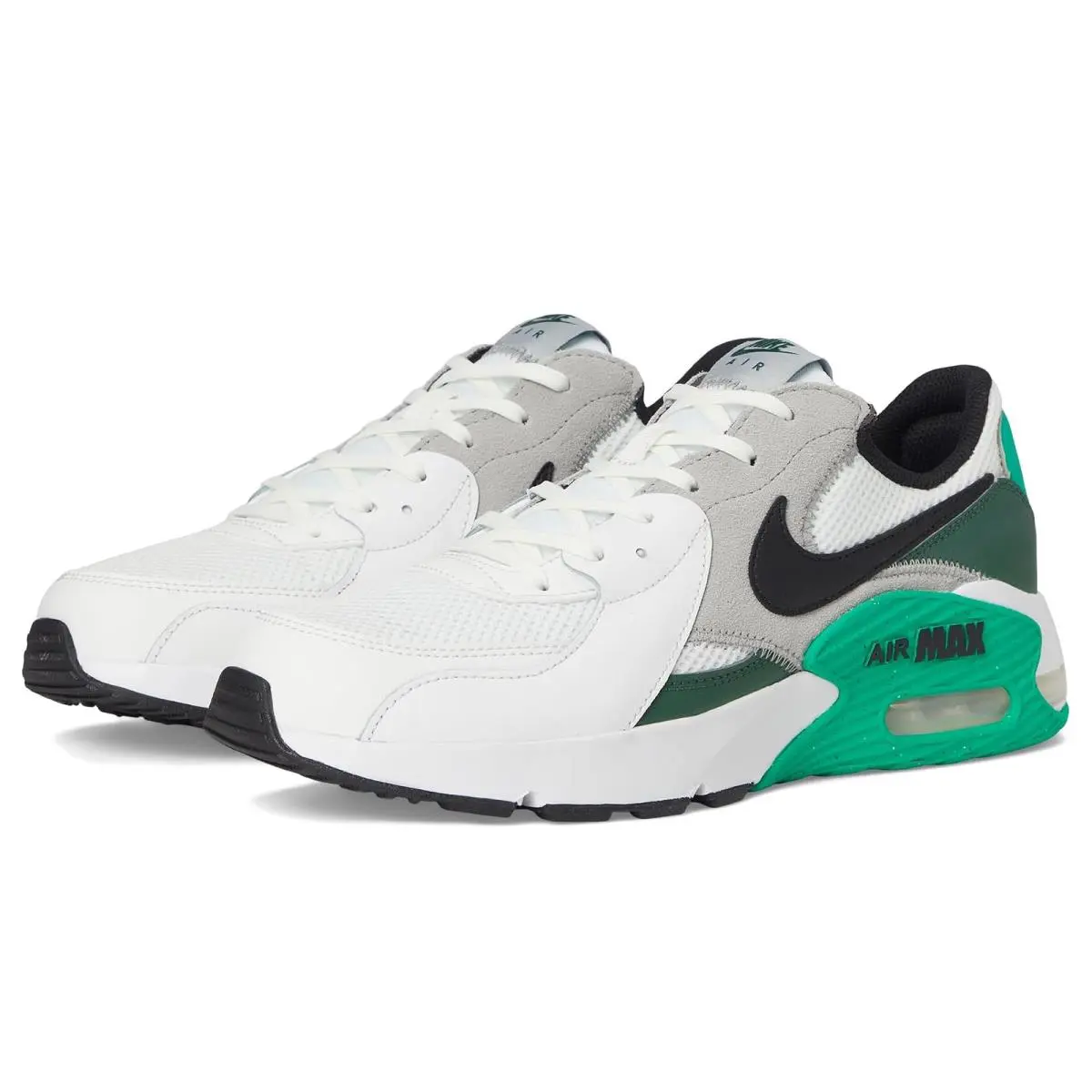 Man`s Sneakers Athletic Shoes  Air Max Excee Summit White/Black/Stadium Green/Fir by Nike