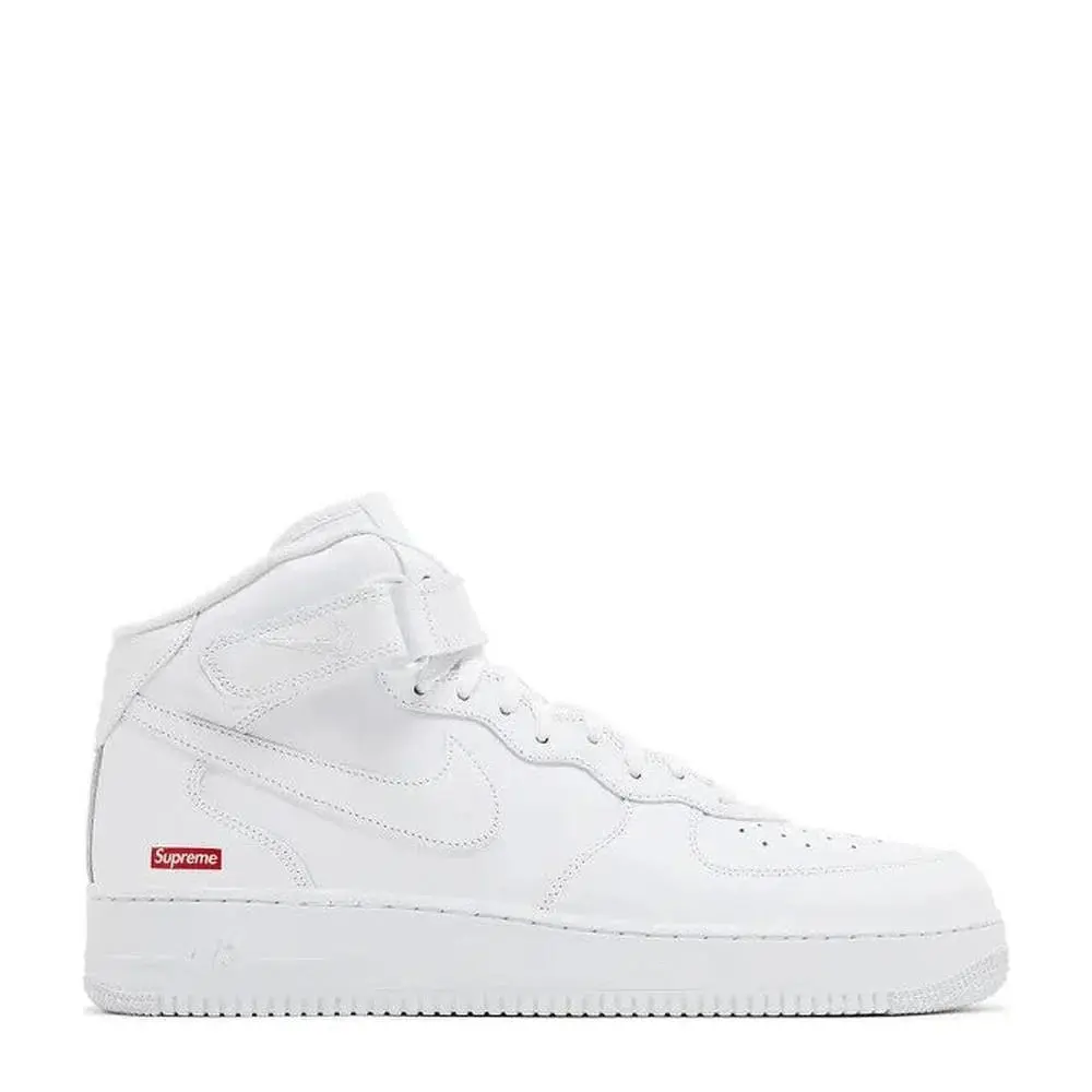 Nike shoes - Nike Supreme x Air Force 1 Mid Box Logo - Triple White - FZ8784-100 - White 1