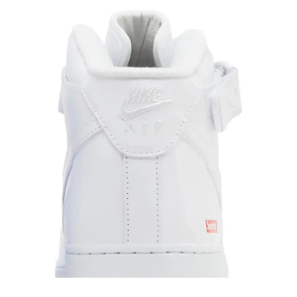 Nike shoes - Nike Supreme x Air Force 1 Mid Box Logo - Triple White - FZ8784-100 - White 7