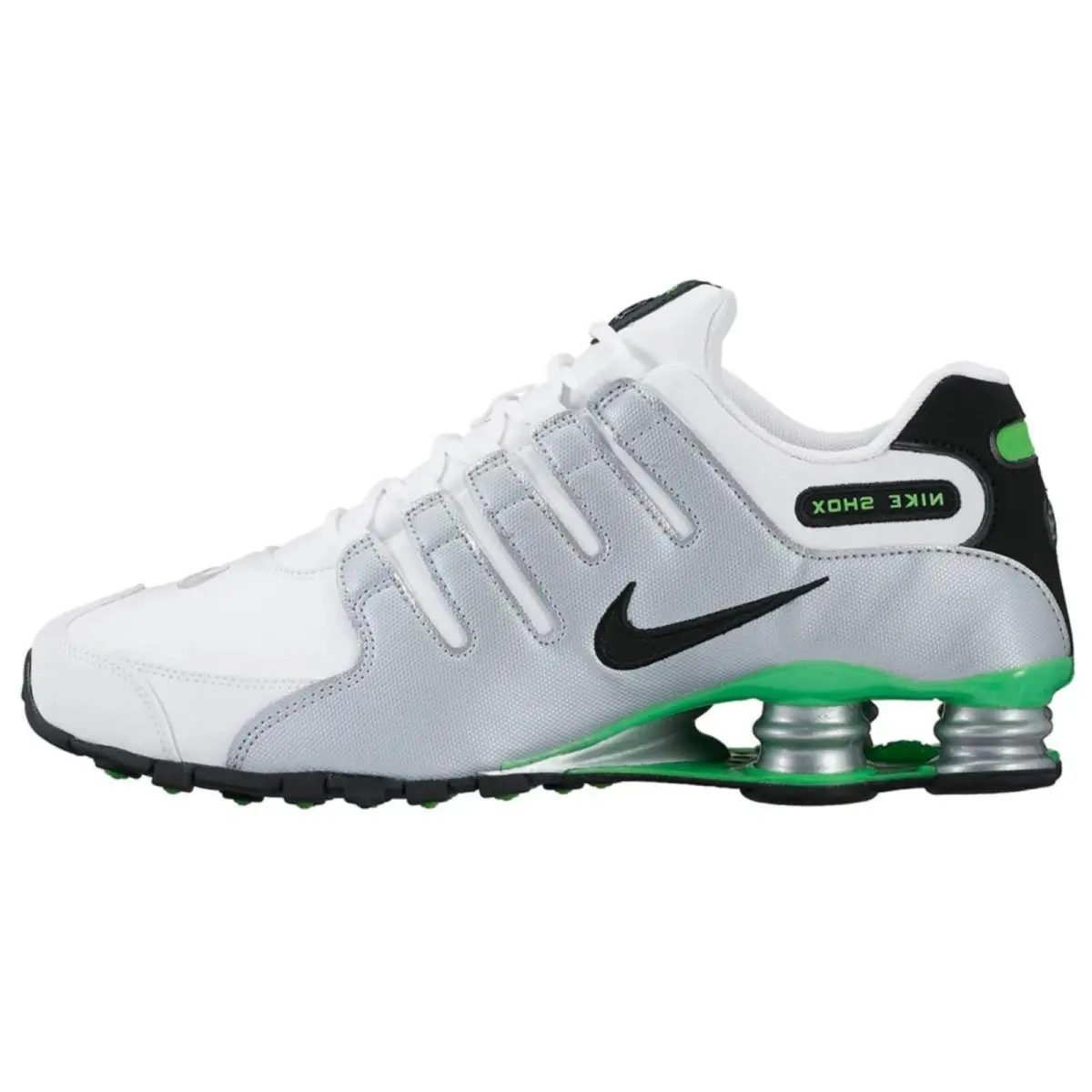 Nike shoes - Nike Shox - Shox - White, Maufacturer: White/Blk/Mtllc Slvr/Grn Pulse 13
