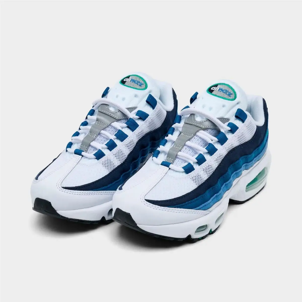 Nike shoes - IU7899 100 - White/Emerald Green/Lake Blue 1