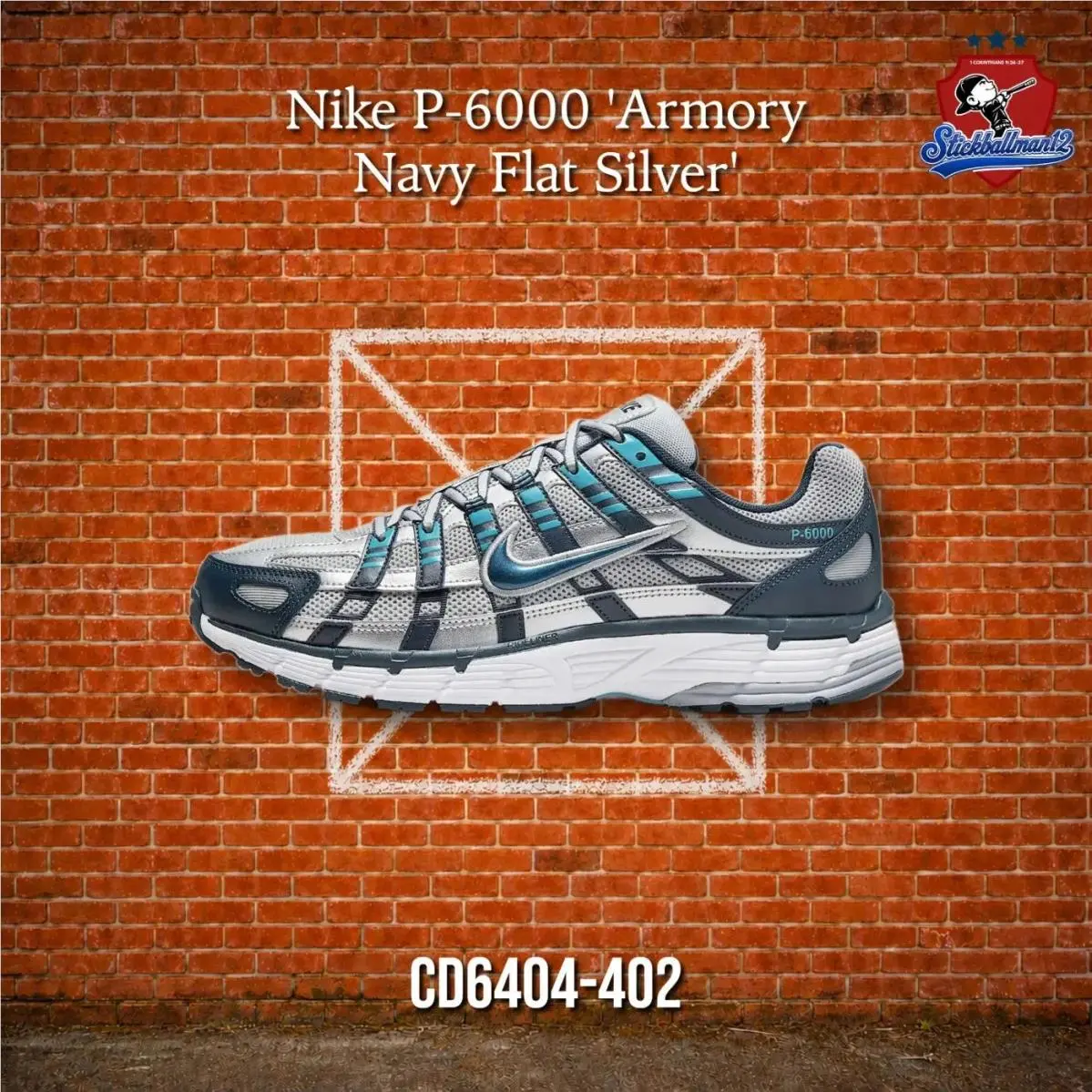 Nike P-6000 Armory Navy Flat Silver CD6404-402 - Multicolor