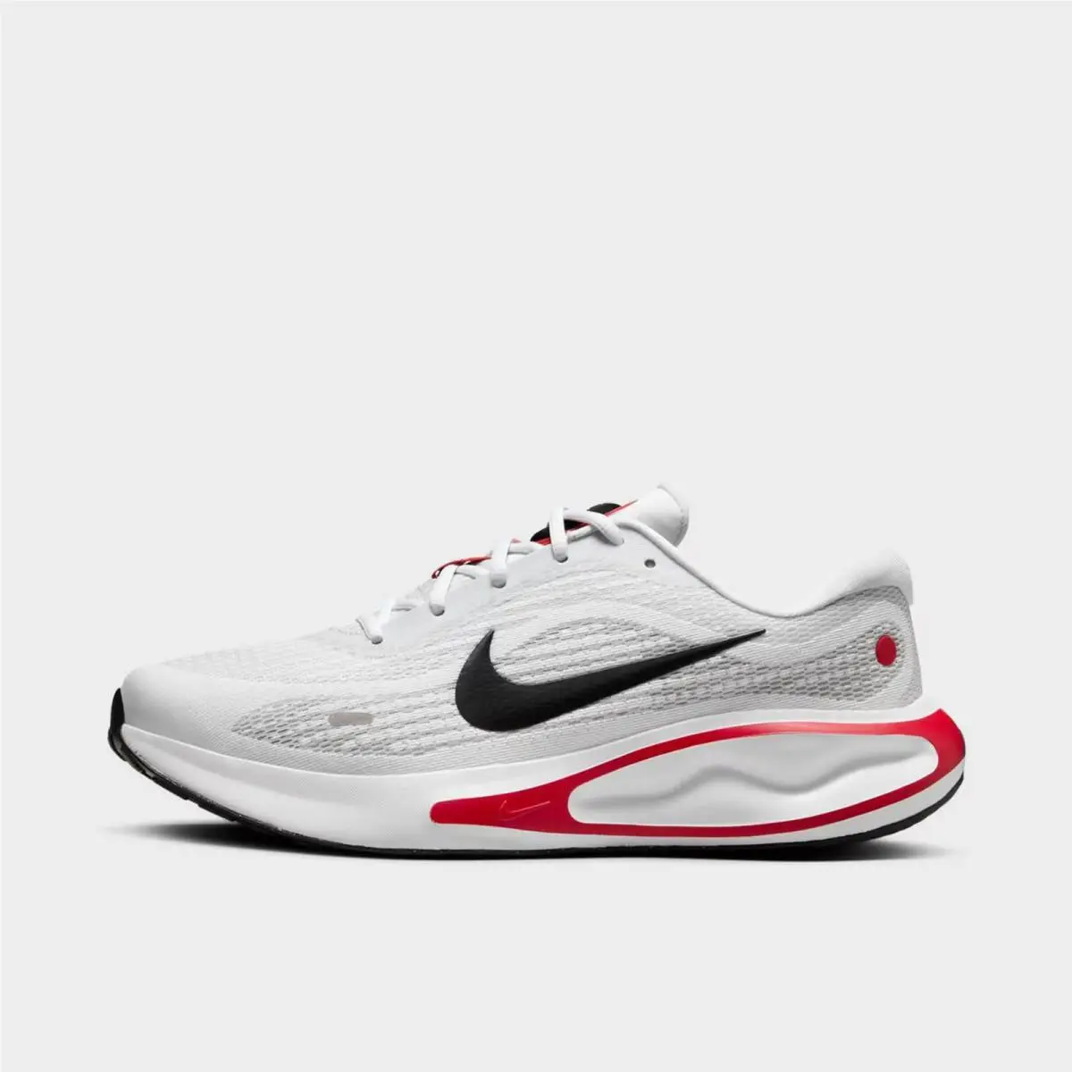 Men`s Nike Journey Run Running Shoes White/fire Red/cement Grey/black FN0228 103