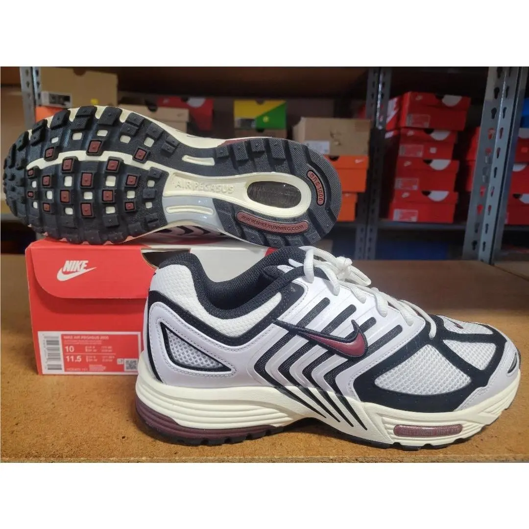 Nike Air Pegasus 2K5 Men Shoes White Black Team Red HQ5403 101 Size 10 10.5