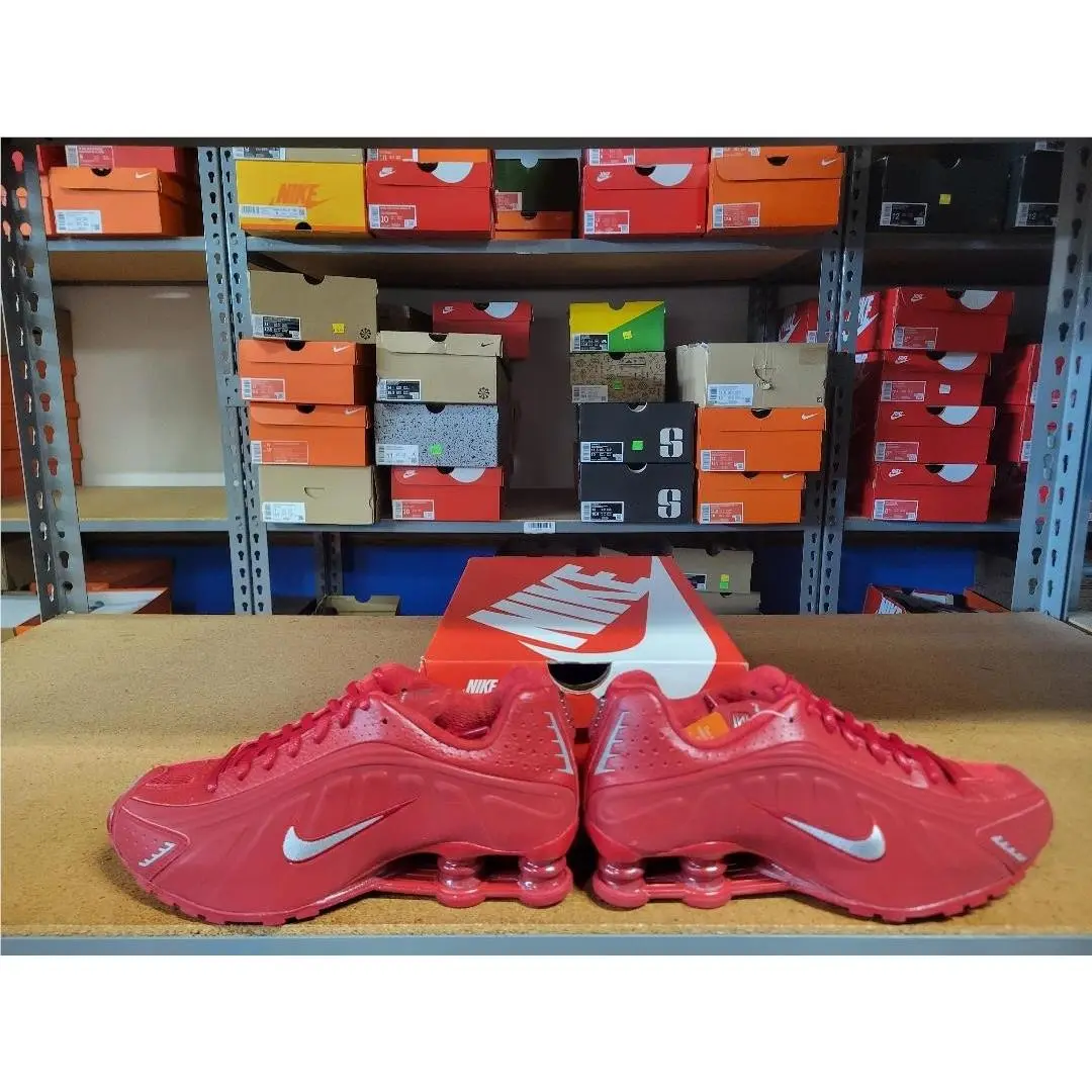 Nike shoes - Nike Shox R4 - Shox - IQ0608-687 - Gym Red Metallic Silver 0
