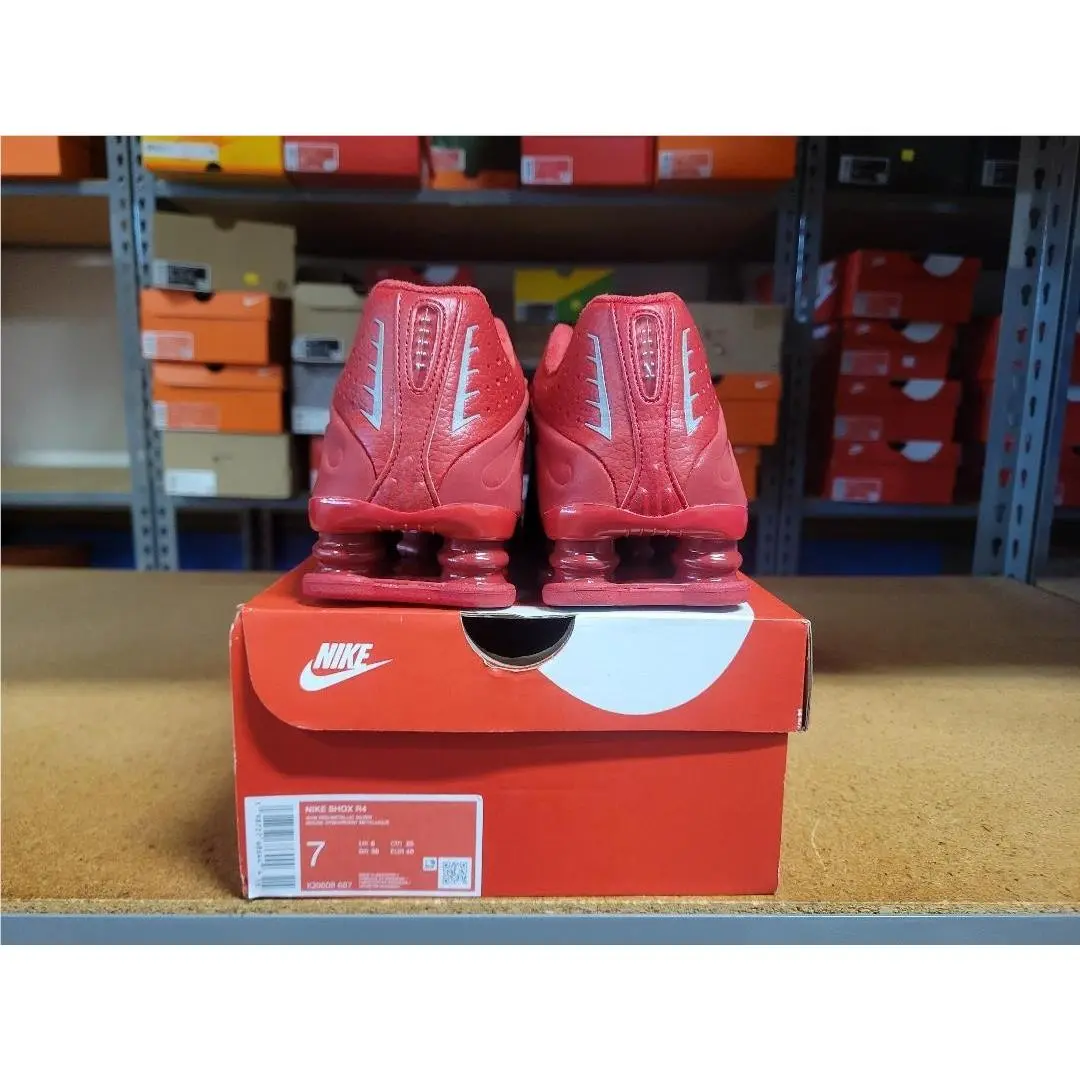 Nike shoes - Nike Shox R4 - Shox - IQ0608-687 - Gym Red Metallic Silver 9