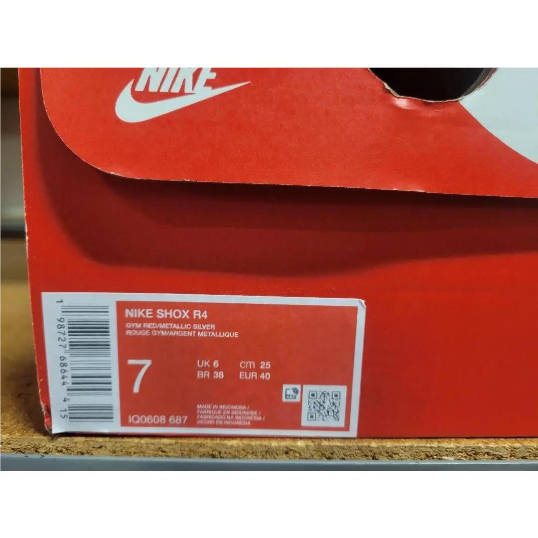 Nike shoes - Nike Shox R4 - Shox - IQ0608-687 - Gym Red Metallic Silver 10