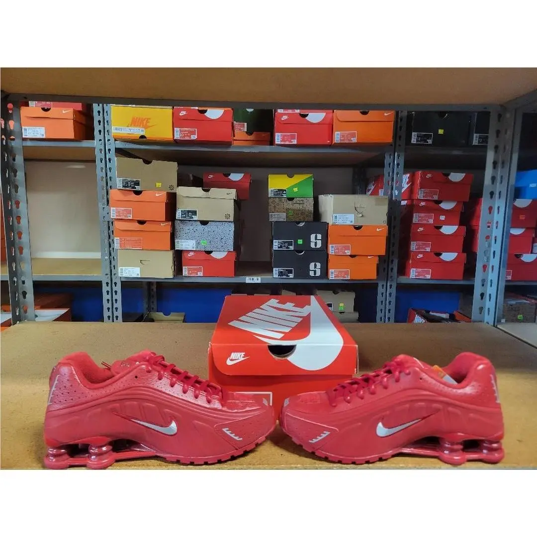 Nike shoes - Nike Shox R4 - Shox - IQ0608-687 - Gym Red Metallic Silver 7