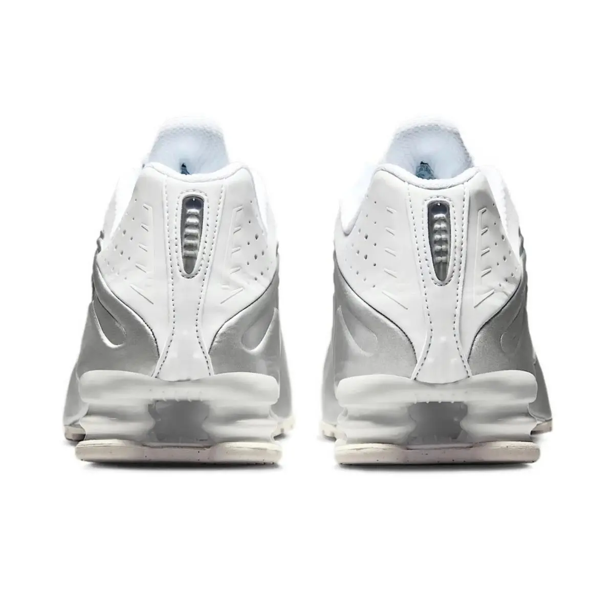 Nike shoes - Nike Shox - Shox - Silver, Maufacturer: White/White/Bright Crimson/Metallic 6